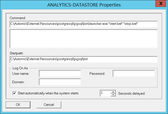 Beispiel-Setup für den Analytics Datastore 