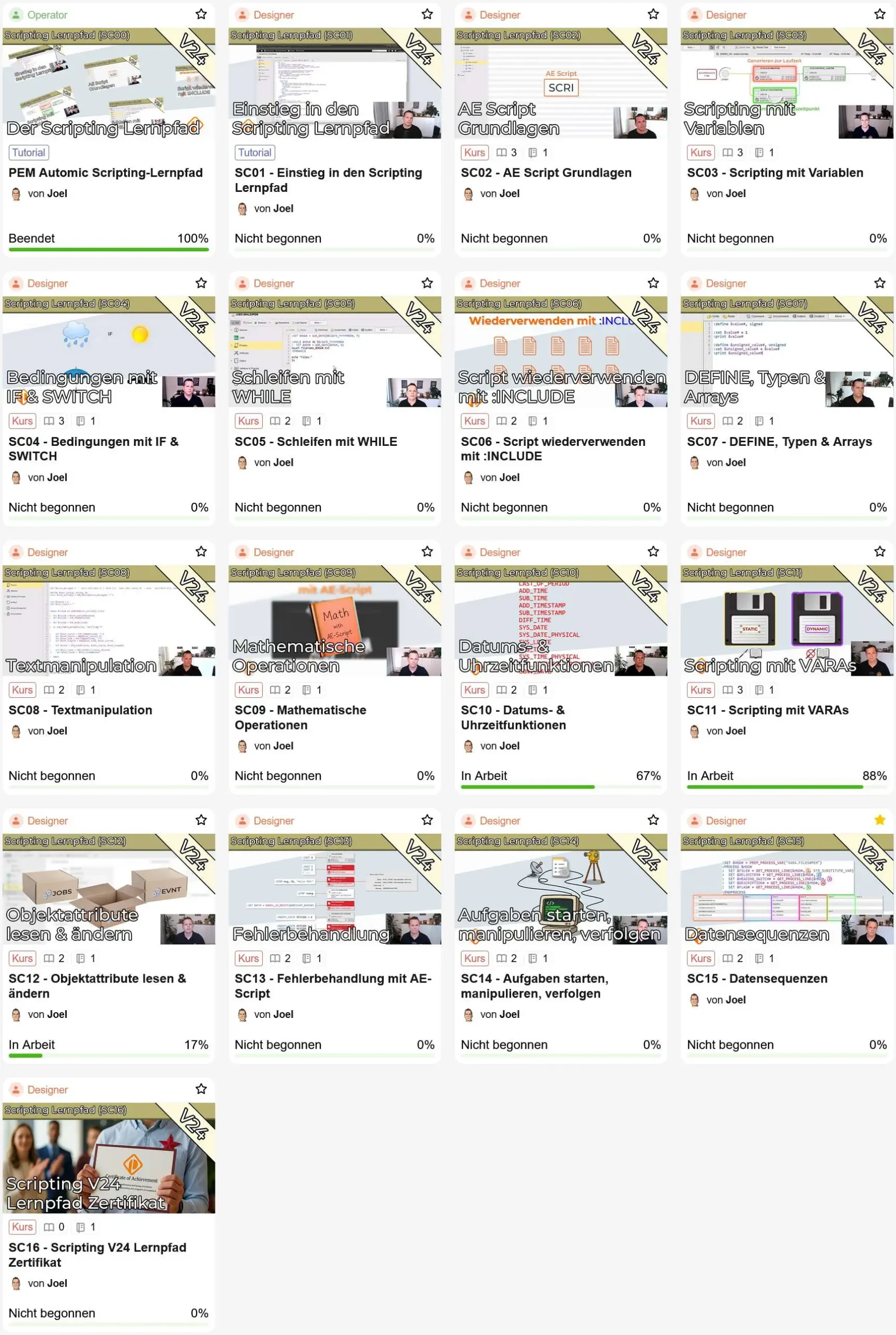 Scripting in Automic V24: Ein vollständiger Lernpfad für Designer auf PEM