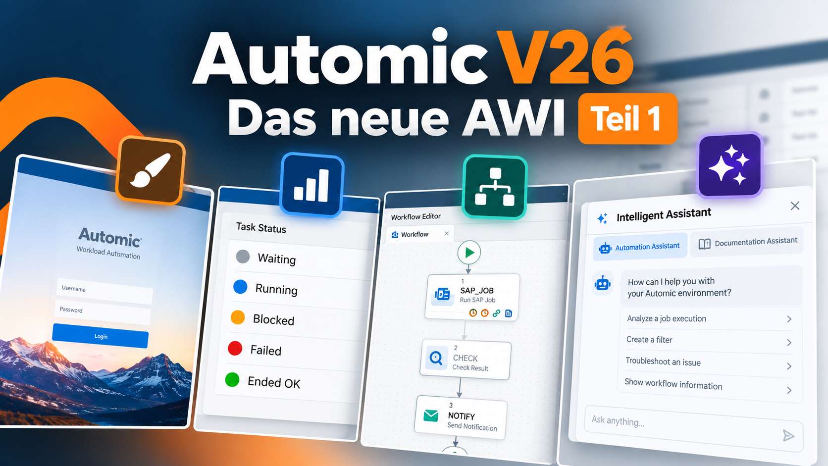 Automic V26: Neues AWI, Statusfarben, Workflows & AI